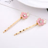 Wholesale Women's Alloy Hair Clip From Flower Starry Sky Series With Electroplating Treatment