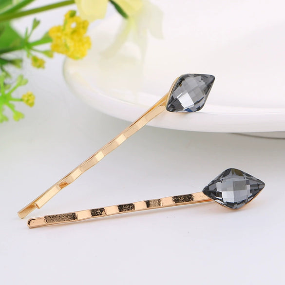 Wholesale Women's Alloy Hairpin Hair Clip Threetooth Crystal Design For Ponytail