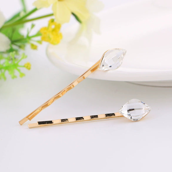 Wholesale Women's Alloy Hairpin Hair Clip Threetooth Crystal Design For Ponytail