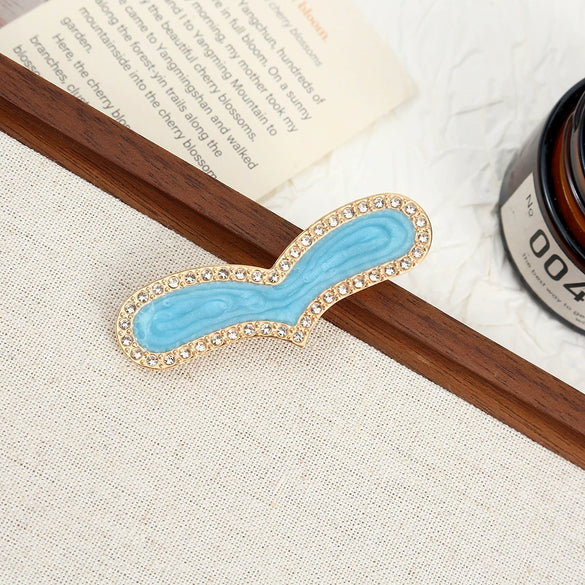 Wholesale Women's Alloy Hairpin Set With Diamonds In Bow Shape Simple And Fashionable
