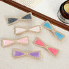 Wholesale Women's Alloy Hairpin Set With Diamonds In Bow Shape Simple And Fashionable