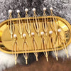 Wholesale Women's Alloy Hairpin Set With Purely Natural Freshwater Pearls Geometric Style