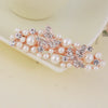 Wholesale Women's Alloy Hairpin With Butterfly Rhinestone And Pearl Design Nickelfree Plating And Diamond Treatment