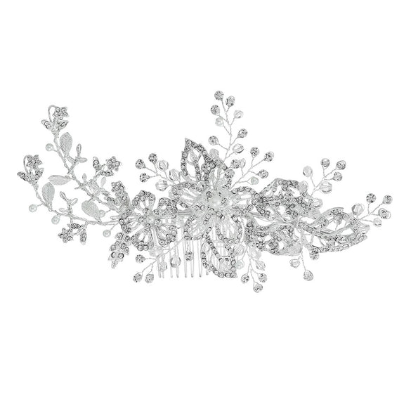 Wholesale Women's Alloy Handmade Flower Hair Comb For Wedding Jewelry
