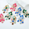 Wholesale Women's Alloy Handmade Geometric Diamond Earrings In Bohemian Retro Style