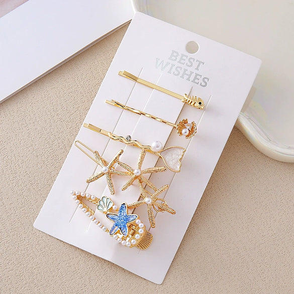 Wholesale Women's Alloy Handmade Lovely Moon Shape Hairpin Hair Accessories