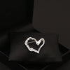 Wholesale Women's Alloy Heart Shape Crystal Antiexposure Brooch With Electroplating Treatment For Clothes Neckline Highend And Niche Jewelry