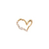 Wholesale Women's Alloy Heart Shape Crystal Antiexposure Brooch With Electroplating Treatment For Clothes Neckline Highend And Niche Jewelry