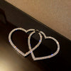 Wholesale Women's Alloy Heart Shape High Sense Electroplated Ring Earrings