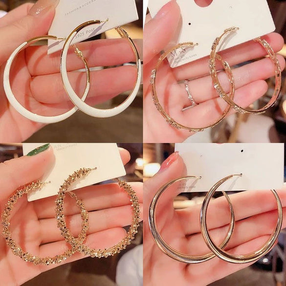 Wholesale Women's Alloy Heart Shape High Sense Electroplated Ring Earrings
