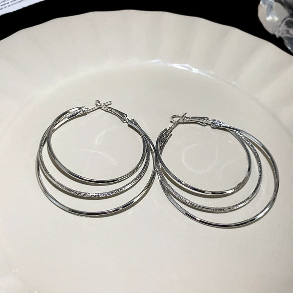 Wholesale Women's Alloy Heart Shape High Sense Electroplated Ring Earrings