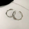 Wholesale Women's Alloy Heart Shape High Sense Electroplated Ring Earrings