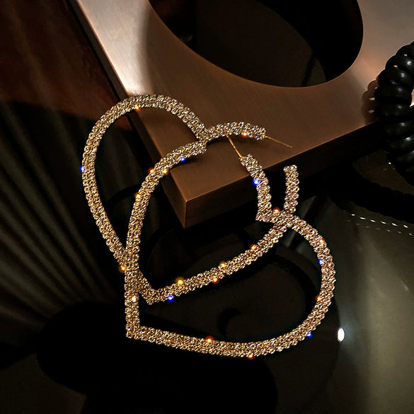 Wholesale Women's Alloy Heart Shape High Sense Electroplated Ring Earrings