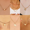 Wholesale Women's Alloy Heart Shape Pendant O Chain Necklace With Electroplating Treatment Korean Fashion Simple Love Style