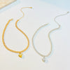 Wholesale Women's Alloy Heart Shape Pendant O Chain Necklace With Electroplating Treatment Korean Fashion Simple Love Style
