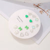 Wholesale Women's Alloy Heartshaped Electroplated Earring Set