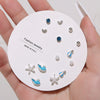 Wholesale Women's Alloy Heartshaped Electroplated Earring Set