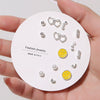 Wholesale Women's Alloy Heartshaped Electroplated Earring Set
