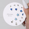 Wholesale Women's Alloy Heartshaped Electroplated Earring Set