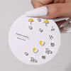 Wholesale Women's Alloy Heartshaped Electroplated Earring Set