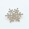 Wholesale Women's Alloy Jewelry Geometric Christmas Snowflake Rhinestone Diamond Brooch Electroplated