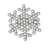 Wholesale Women's Alloy Jewelry Geometric Christmas Snowflake Rhinestone Diamond Brooch Electroplated