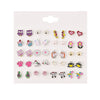 Wholesale Women's Alloy Jewelry Set With Dripping Oil Design And Animal Zodiac Pattern