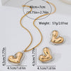 Wholesale Women's Alloy Jewelry Set With Geometric Pattern Electroplated Heart Design