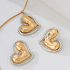 Wholesale Women's Alloy Jewelry Set With Geometric Pattern Electroplated Heart Design