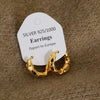 Wholesale Women's Alloy Light Luxury Geometric Irregular Circle Metal Earrings With Electroplating