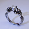 Wholesale Women's Alloy Mermaid Pearl Topaz Ring With Electroplating