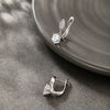 Wholesale Women's Alloy Micropaved Zircon Geometric Earrings With Electroplating Design