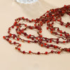Wholesale Women's Alloy Multi Layer Red Beads Tassel Necklace With Geometric Pattern And Snake Bone Chain