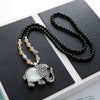 Wholesale Women's Alloy Necklace With Goldplated Artificial Gemstones And Semiprecious Stones Drop Shape Pendant For Autumn And Winter Electroplated Design