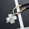 Wholesale Women's Alloy Necklace With Goldplated Artificial Gemstones And Semiprecious Stones Drop Shape Pendant For Autumn And Winter Electroplated Design