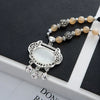 Wholesale Women's Alloy Necklace With Goldplated Artificial Gemstones And Semiprecious Stones Drop Shape Pendant For Autumn And Winter Electroplated Design