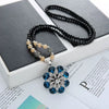 Wholesale Women's Alloy Necklace With Goldplated Artificial Gemstones And Semiprecious Stones Drop Shape Pendant For Autumn And Winter Electroplated Design
