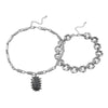 Wholesale Women's Alloy Ochain Natural Stone Pendant Necklace With Geometric Style