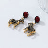 Wholesale Women's Alloy Oil Drop Animal Zodiac Pendant Earrings Fashion Retro Style