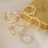 Wholesale Women's Alloy Open Ring Set With Geometric Design And Electroplating Treatment