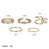 Wholesale Women's Alloy Open Ring Set With Geometric Design And Electroplating Treatment