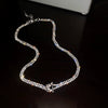 Wholesale Women's Alloy Pearl Geometric Irregular Chain Necklace With Electroplating Treatment