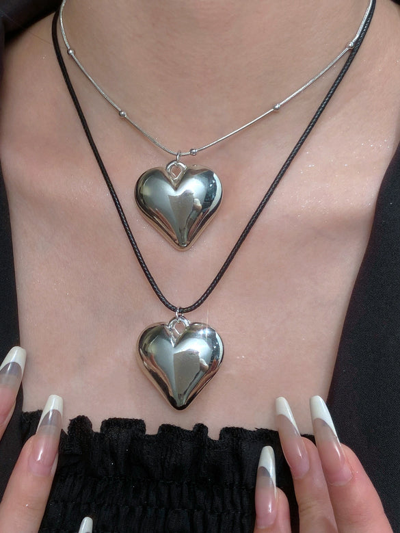 Wholesale Women's Alloy Pearl Necklace With Heart Shape And Electroplating Design