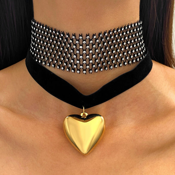 Wholesale Women's Alloy Pearl Necklace With Heart Shape And Electroplating Design