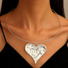 Wholesale Women's Alloy Pearl Necklace With Heart Shape And Electroplating Design