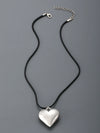 Wholesale Women's Alloy Pearl Necklace With Heart Shape And Electroplating Design