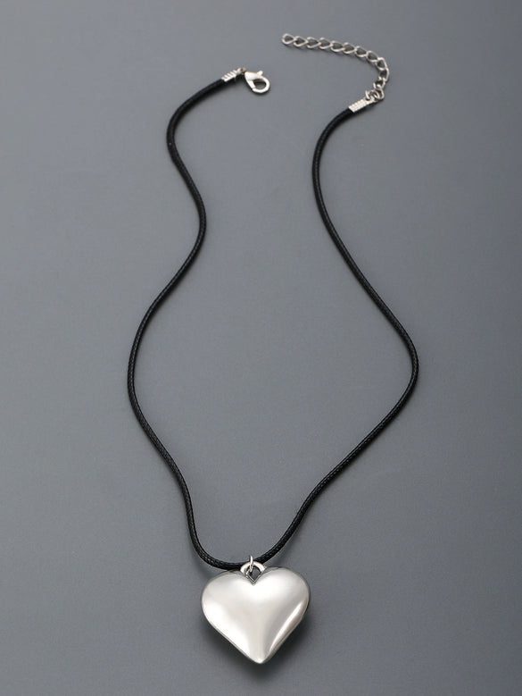 Wholesale Women's Alloy Pearl Necklace With Heart Shape And Electroplating Design