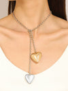 Wholesale Women's Alloy Pearl Necklace With Heart Shape And Electroplating Design