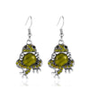 Wholesale Women's Alloy Pet Jewelry With Frog Pattern And Corn Chain Electroplated Earrings And Necklace