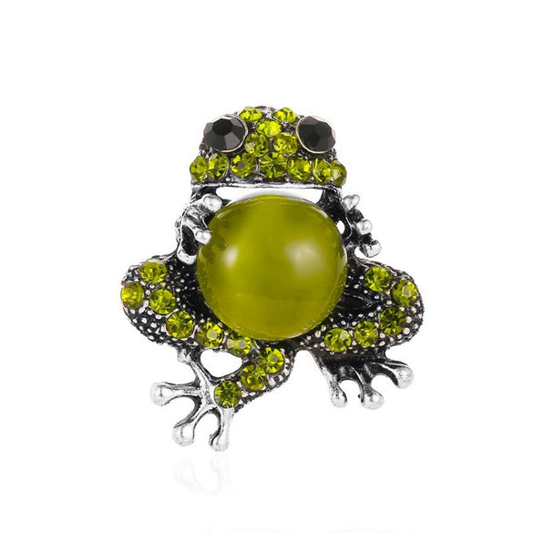 Wholesale Women's Alloy Pet Jewelry With Frog Pattern And Corn Chain Electroplated Earrings And Necklace